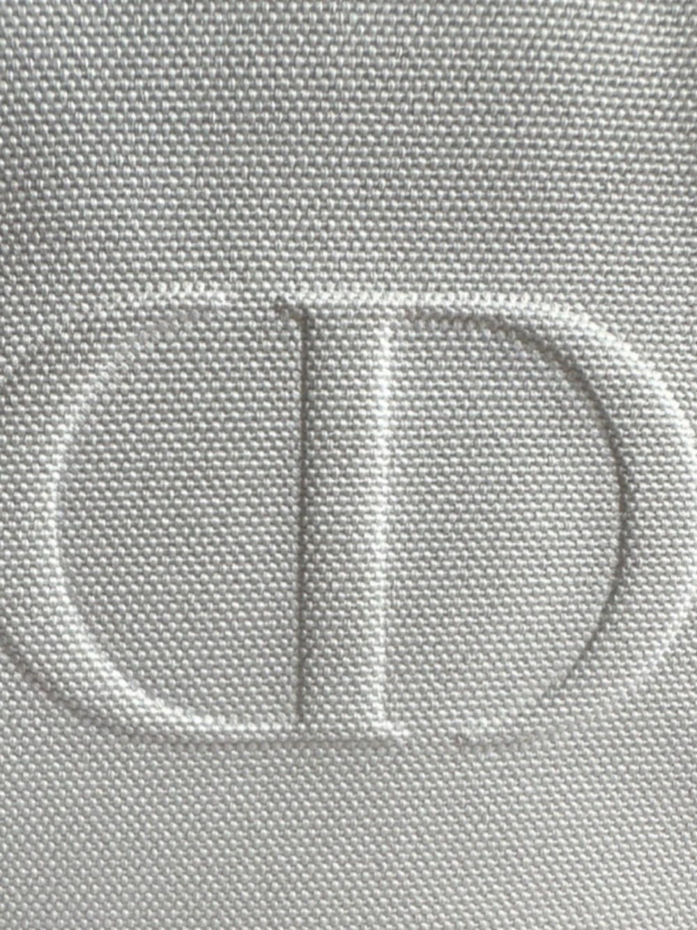 Dior White Embossed CD Cosmetic Pouch